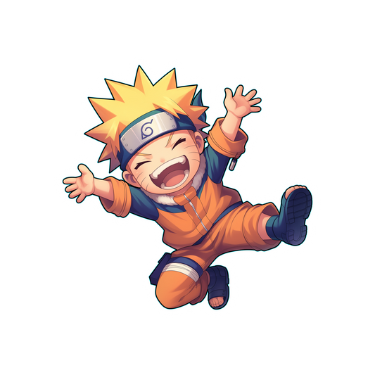chibi naruto happy ninja sticker