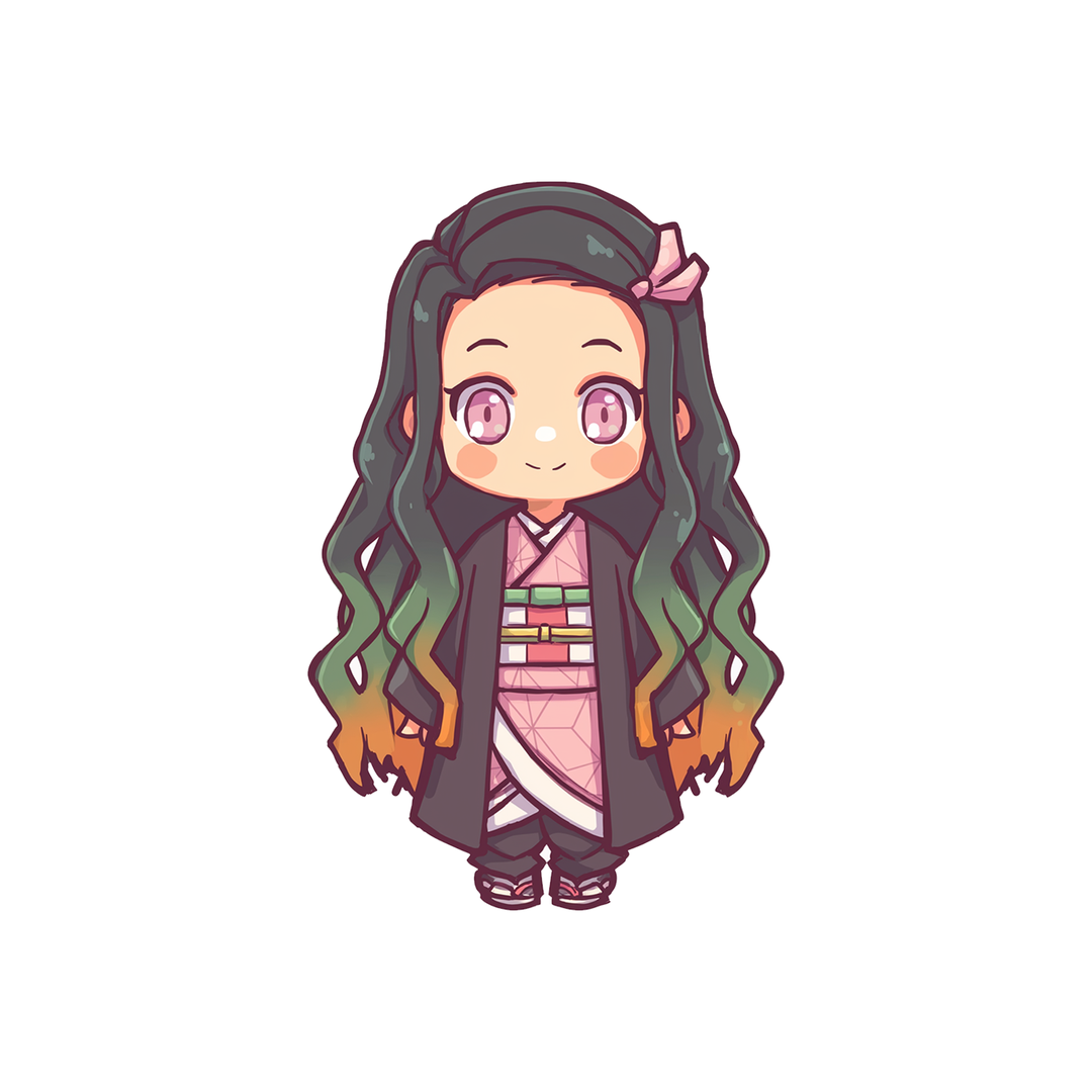 chibi nezuko cute anime sticker
