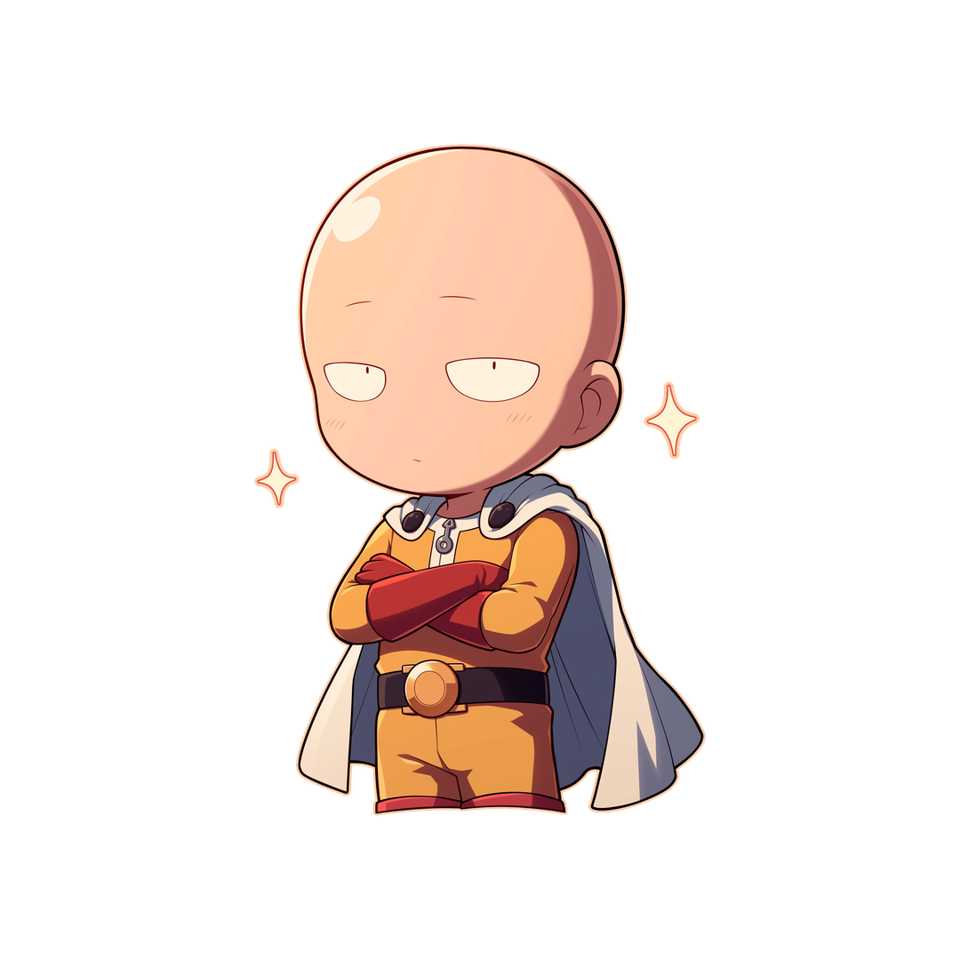 chibi saitama one punch man sticker
