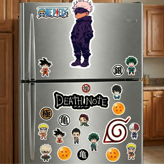chibi satoru gojo dark hoodie sticker