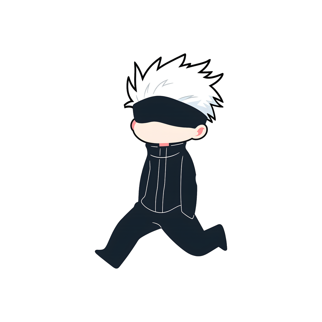 chibi satoru gojo running sticker