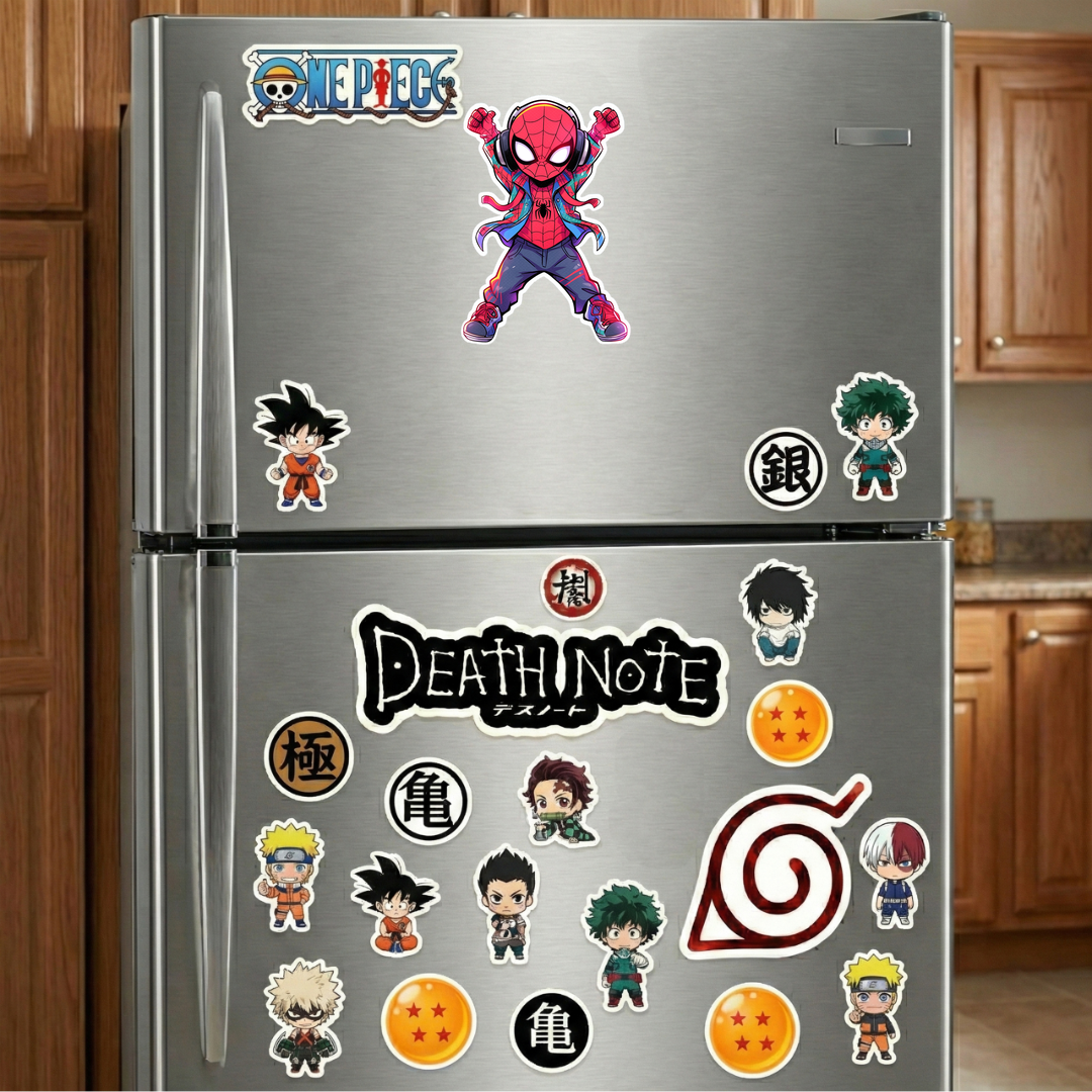 chibi spiderman dancing with headphones sticker