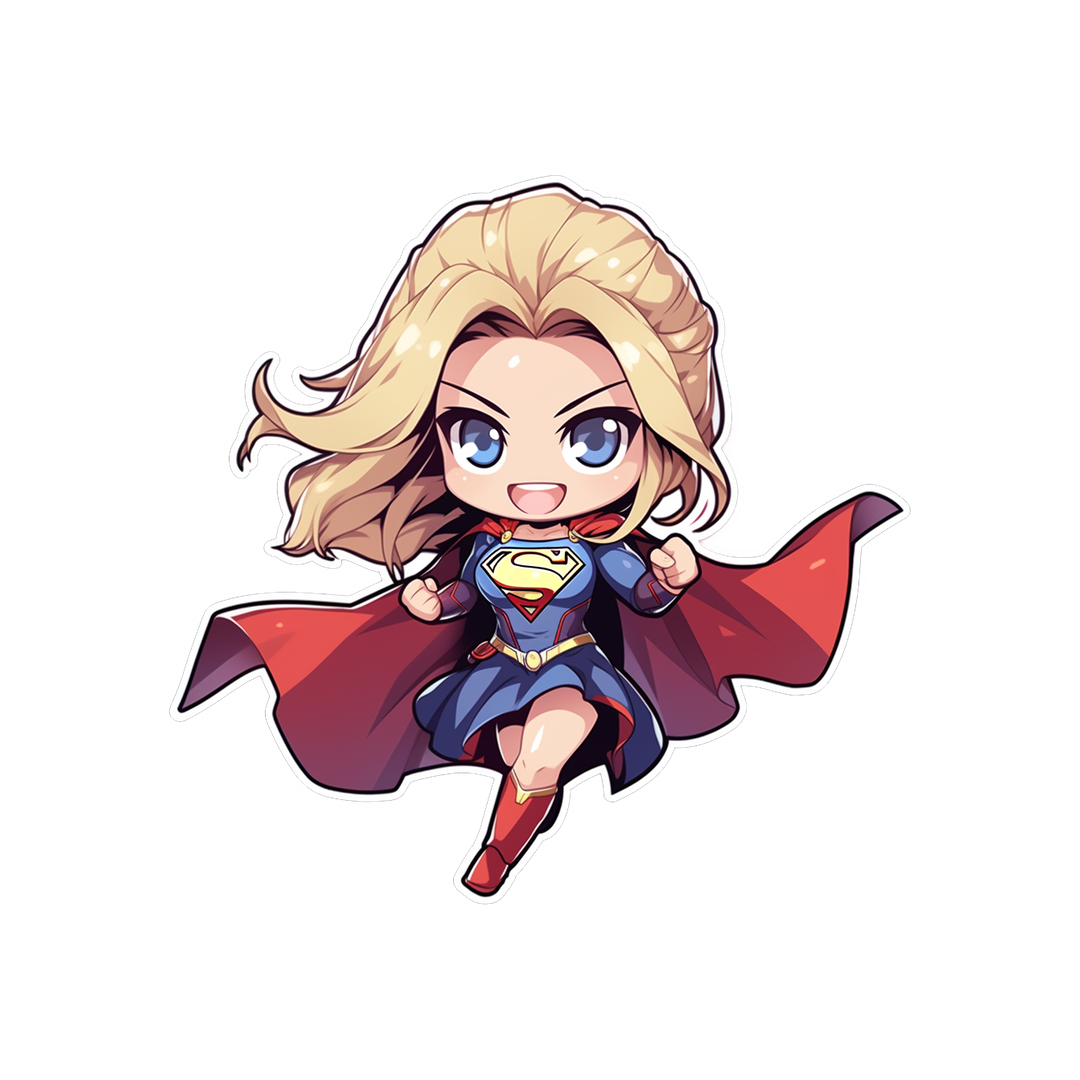 chibi supergirl dc comics sticker