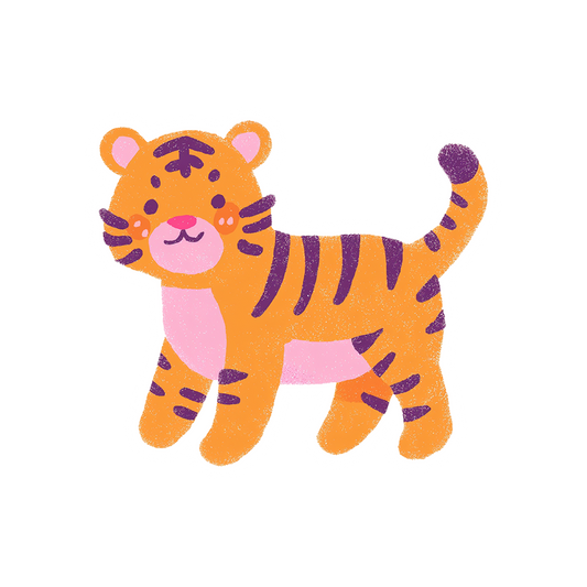 chibi tiger cartoon animal sticker