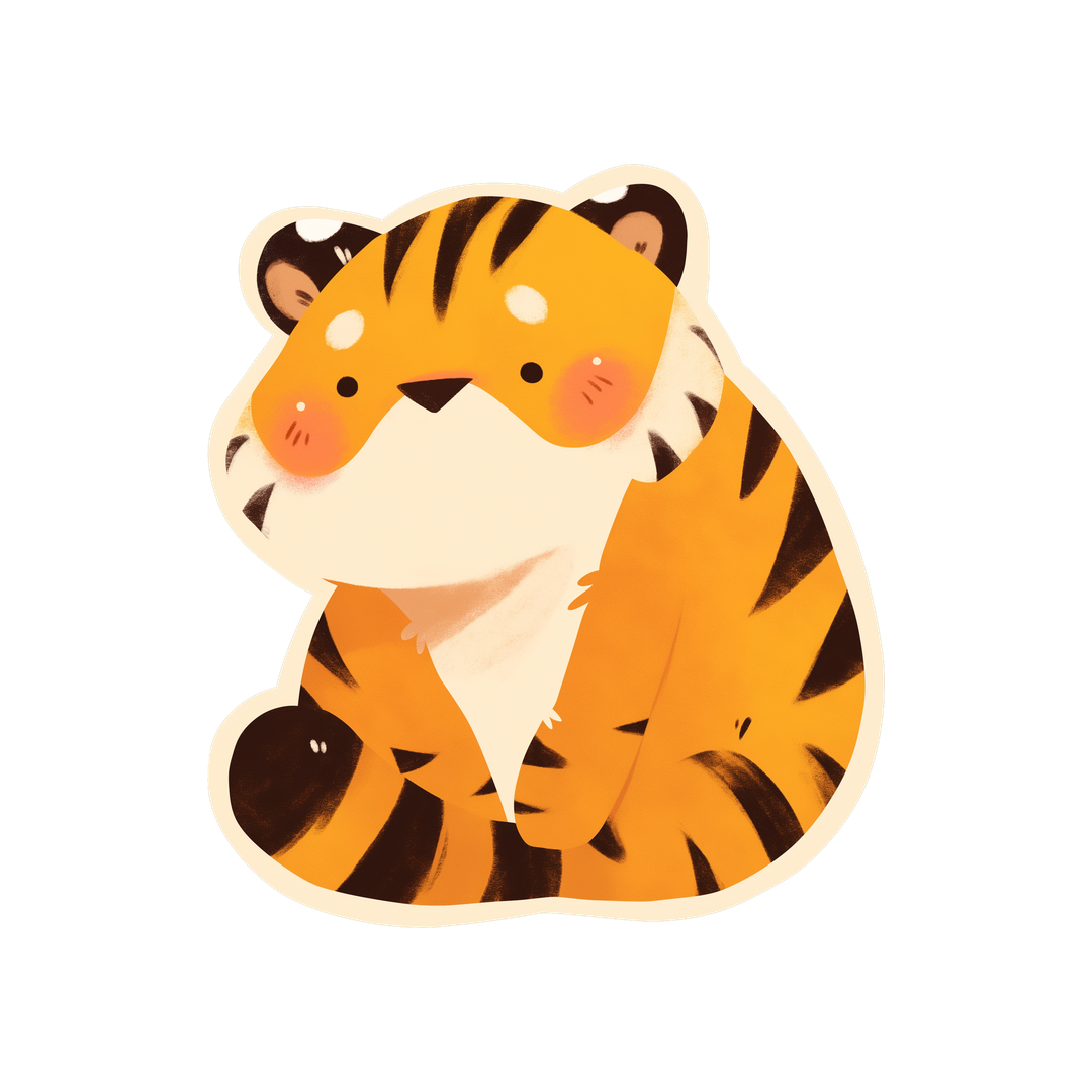 chibi tiger sticker