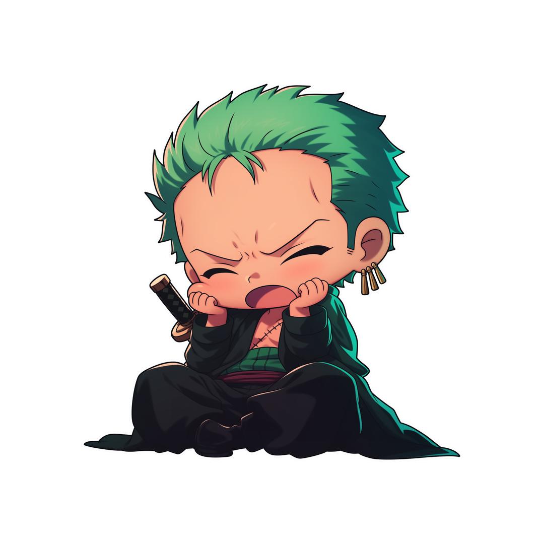 chibi zoro one piece sticker