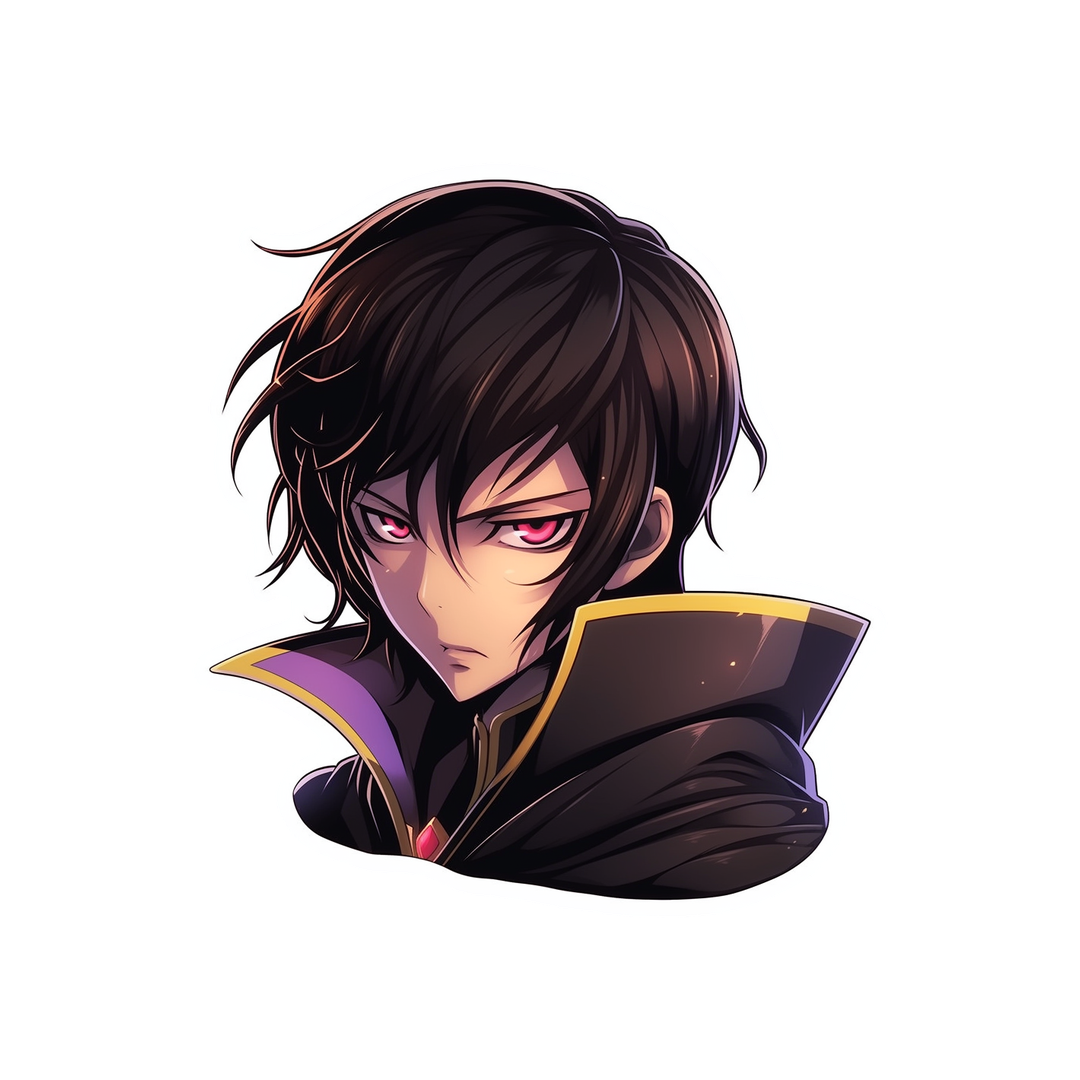 code geass lelouch with red eyes sticker