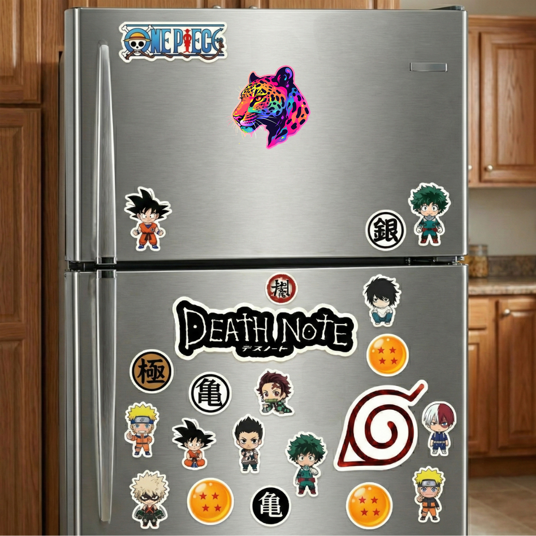 colorful leopard head sticker