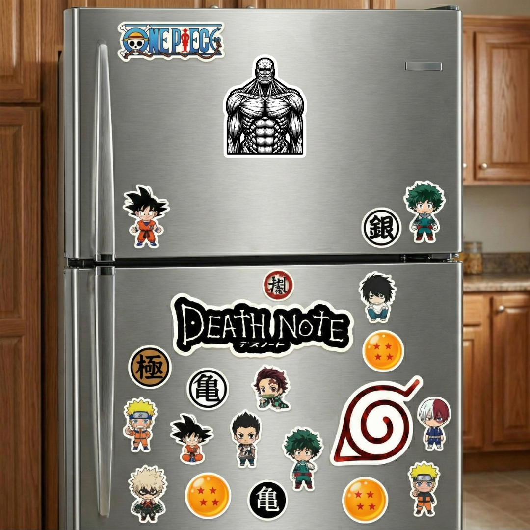 colossal titan black white aot sticker