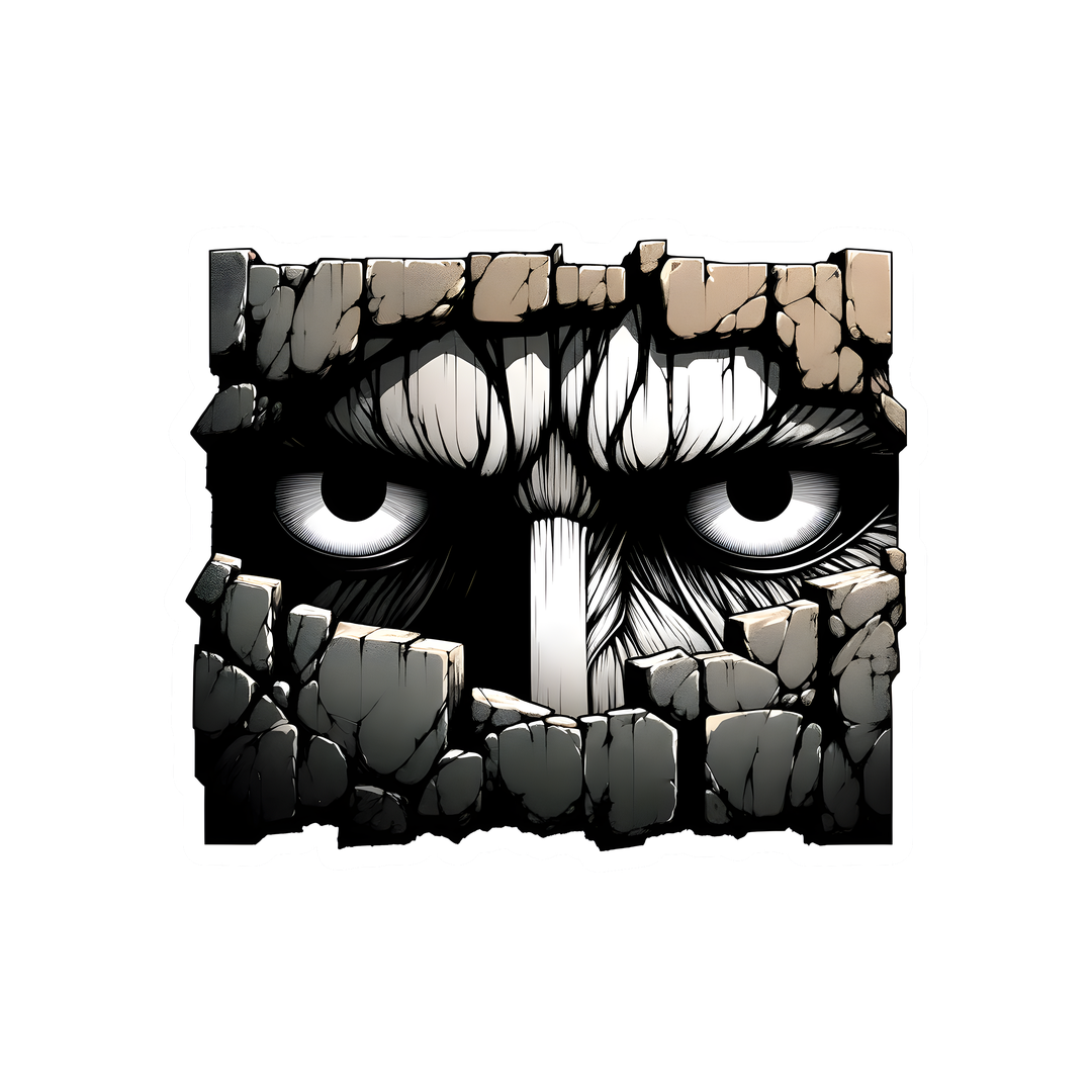 colossal titan eyes wall sticker