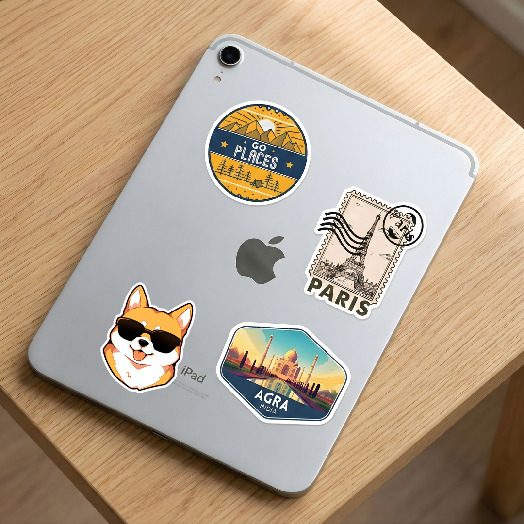 cool dog with glasses sticker