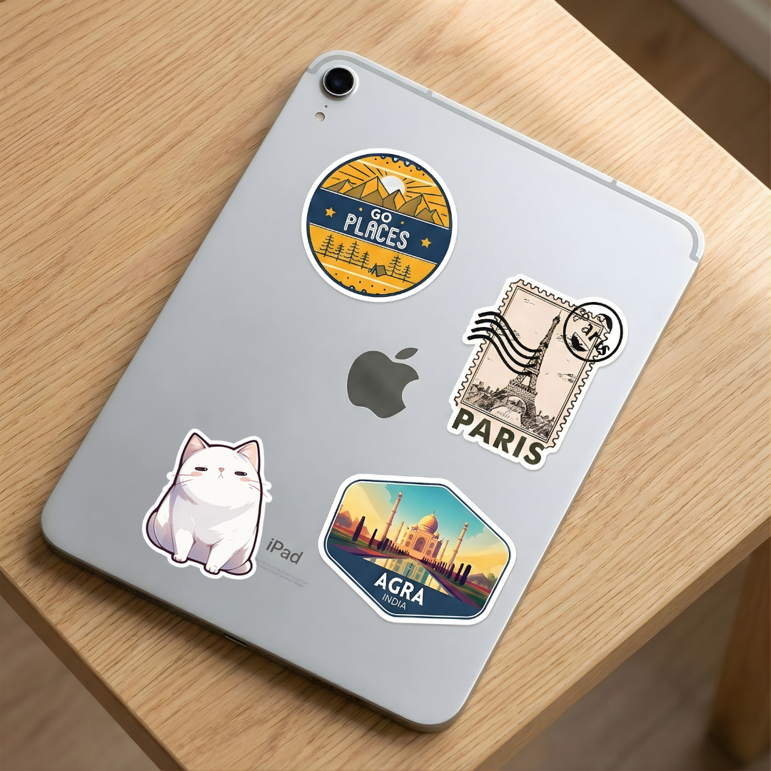 cool white cat sticker