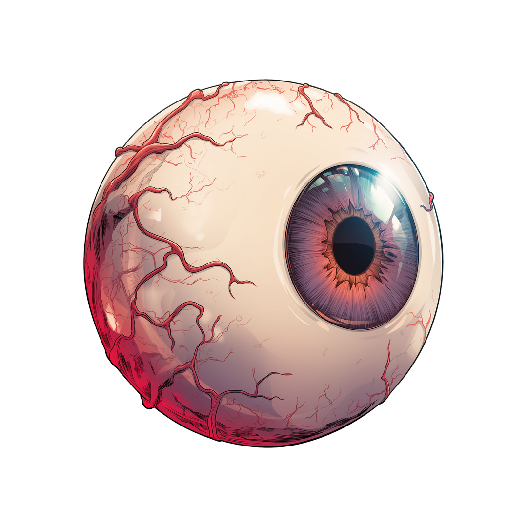 creepy eyeball halloween sticker
