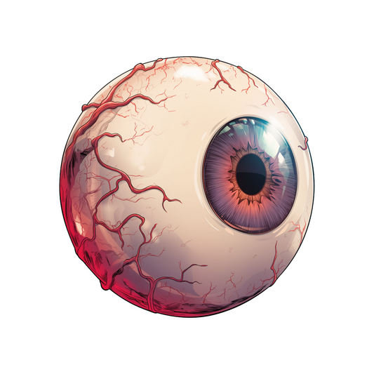 creepy eyeball halloween sticker