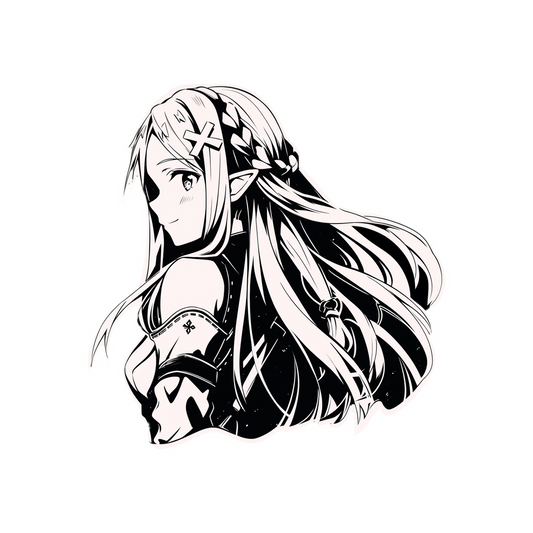 cute anime girl manga sticker
