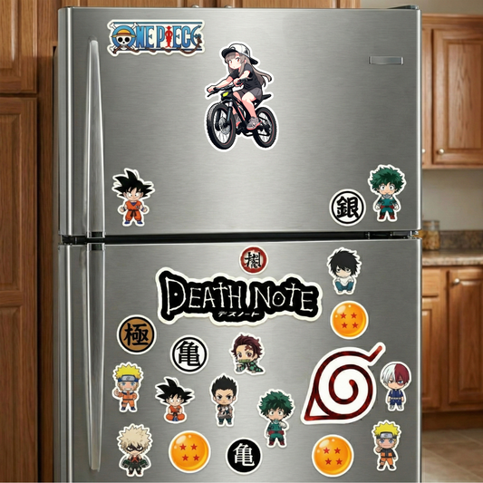 cute anime girl on mountain bike sticker