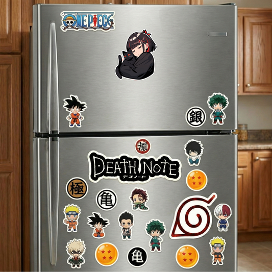 cute anime girl with black cat sticker