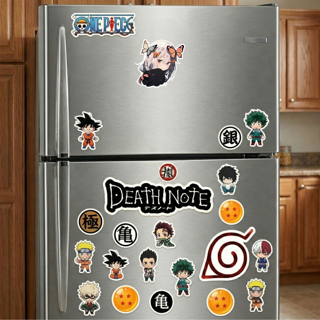cute anime girl with butterflies sticker
