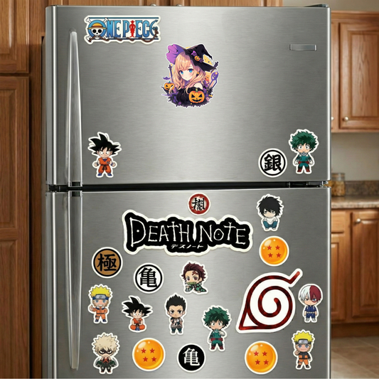 cute anime girl with pumpkins halloween sticker