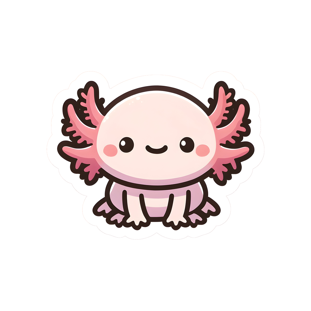cute axolotl kawaii style sticker