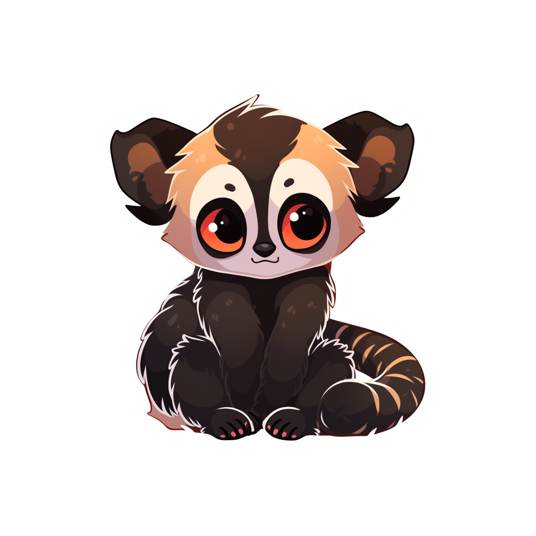 cute baby lemur sticker
