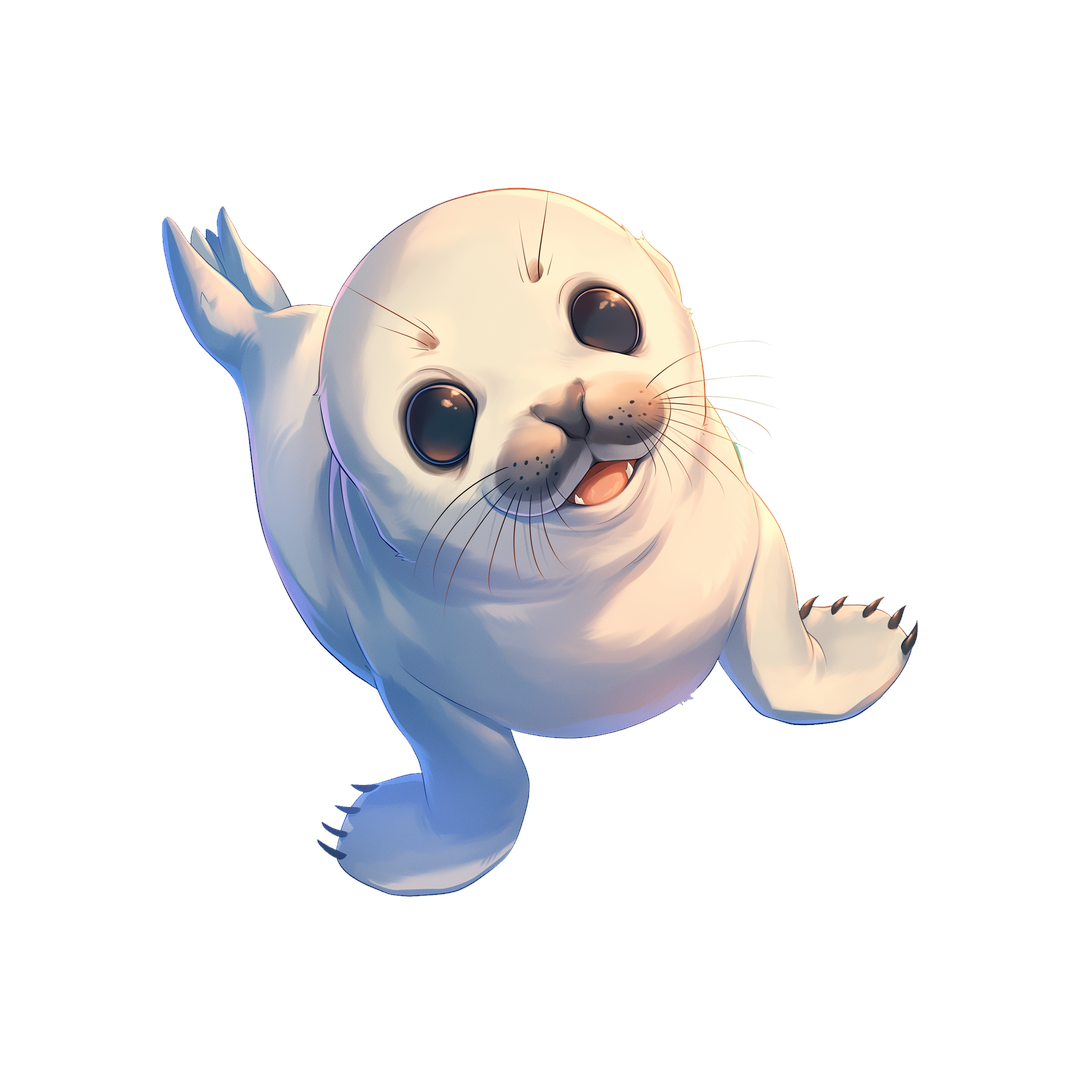 cute baby seal smiling sticker