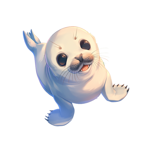 cute baby seal smiling sticker