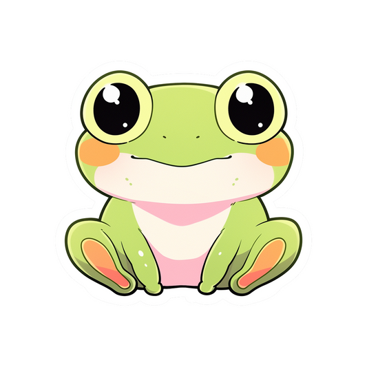 cute big eyed frog sticker