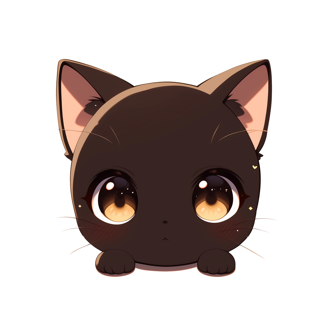 cute black cat sticker