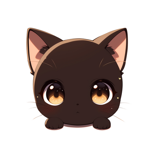 cute black cat sticker