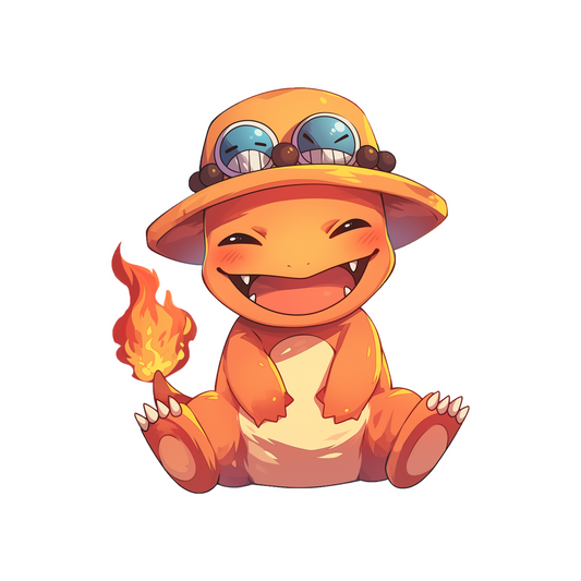 cute charmander pirate sticker