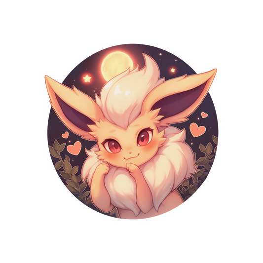 cute eevee moonlight pokemon sticker