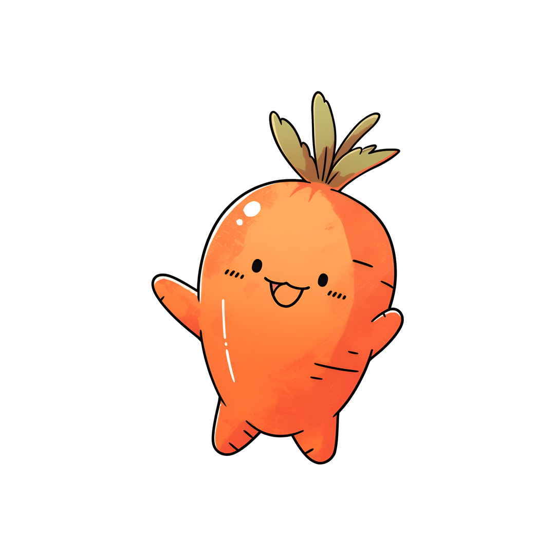 cute fat carrot sticker