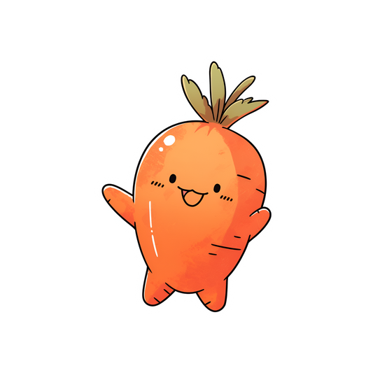cute fat carrot sticker