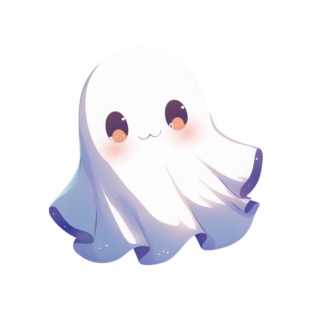 cute ghost halloween sticker