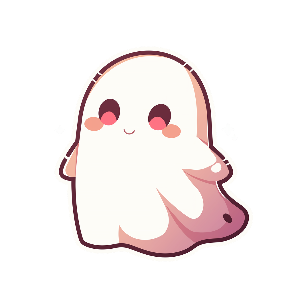 cute ghost smiley sticker