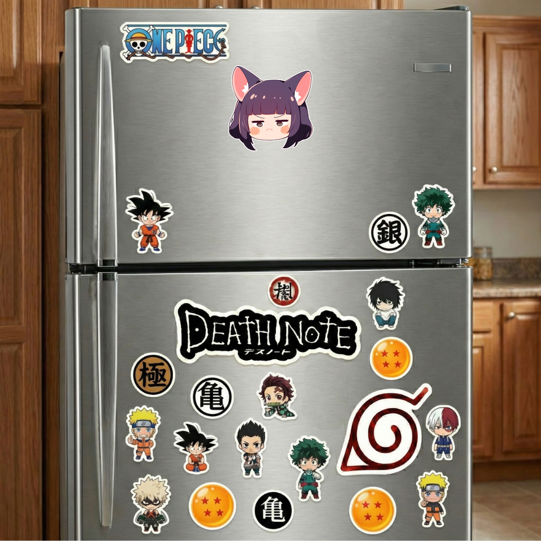 cute girl with cat ears anime sticker