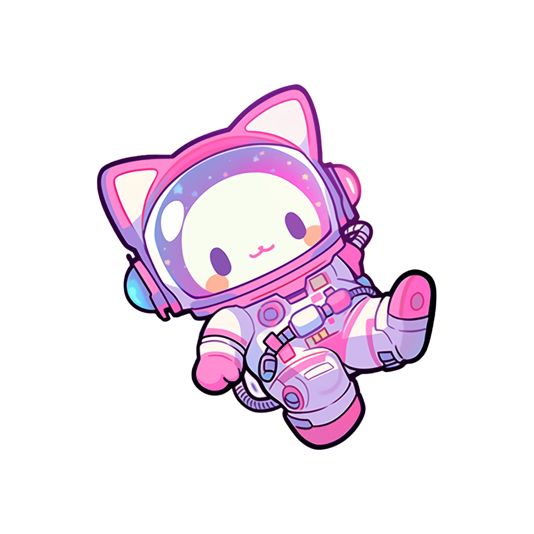 cute hello kitty astronaut sanrio sticker