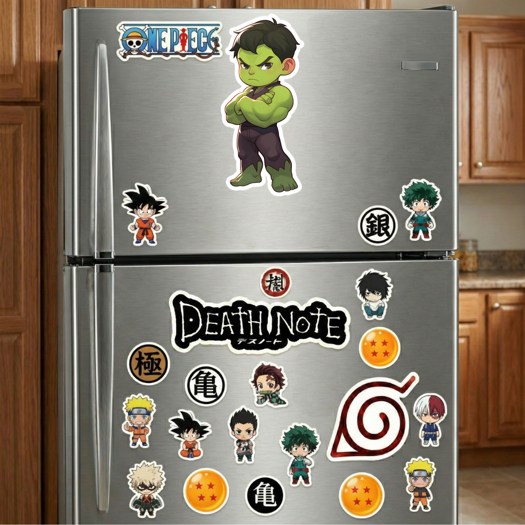 cute hulk green superhero sticker