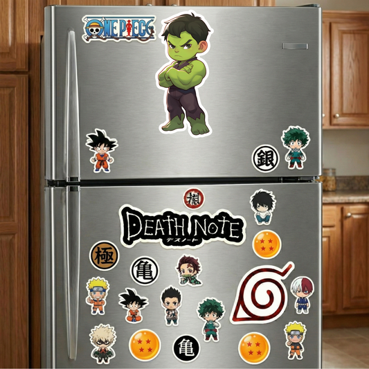 cute hulk green superhero sticker
