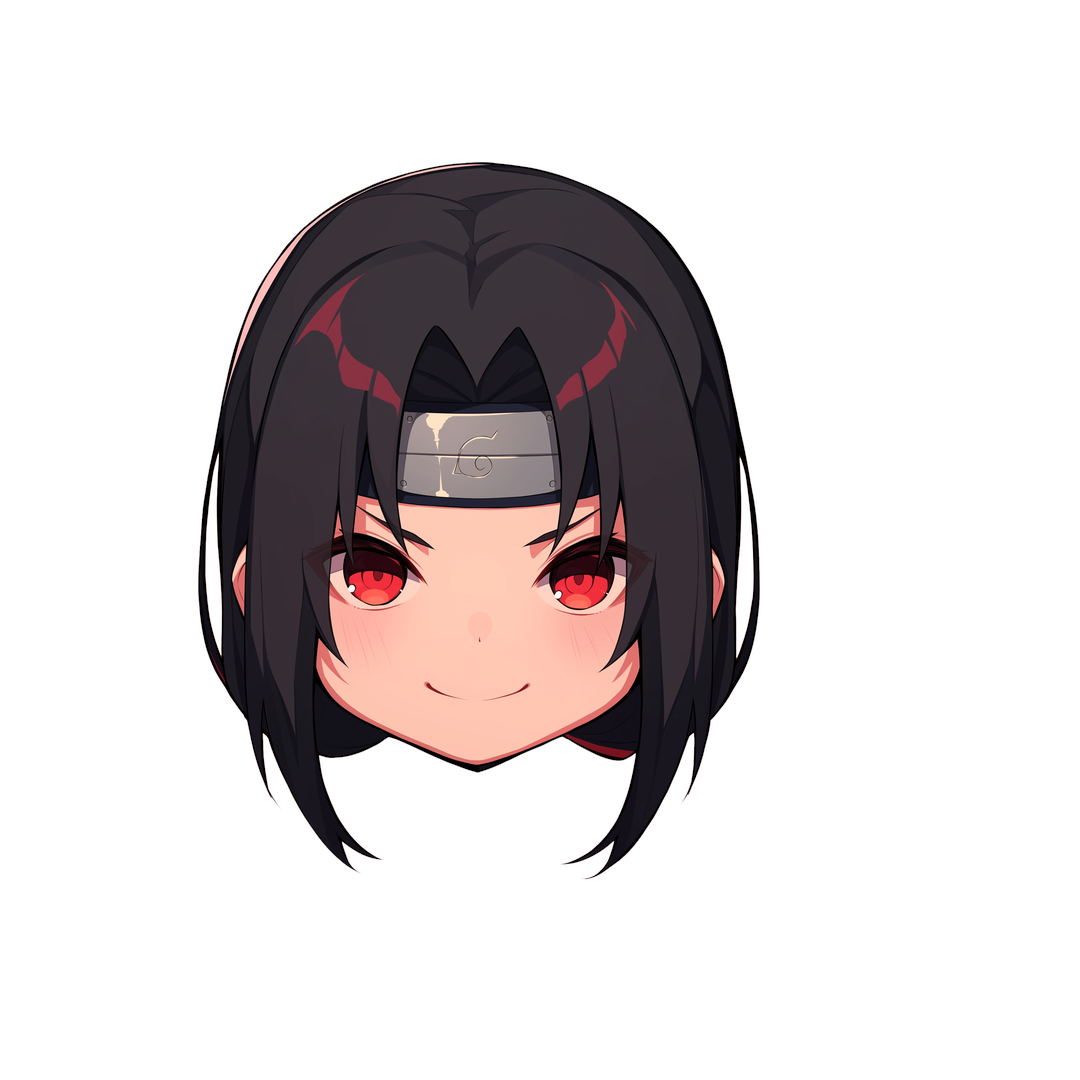 cute itachi head sticker