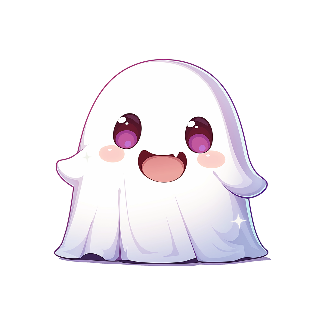 cute kawaii ghost halloween sticker