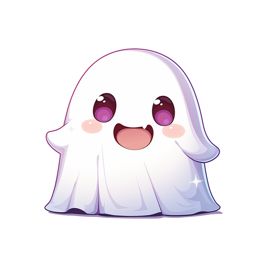 cute kawaii ghost halloween sticker