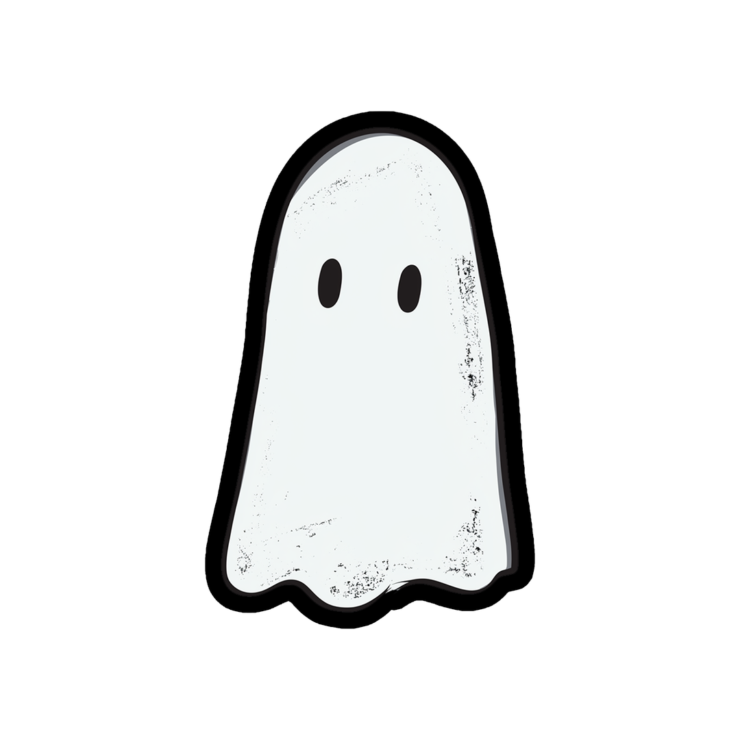 cute minimal ghost sheet boo halloween sticker