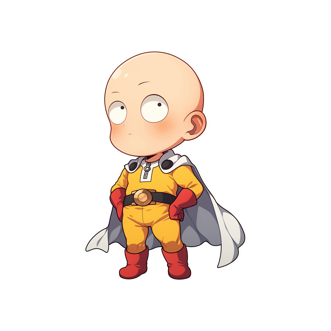 cute one punch man saitama sticker