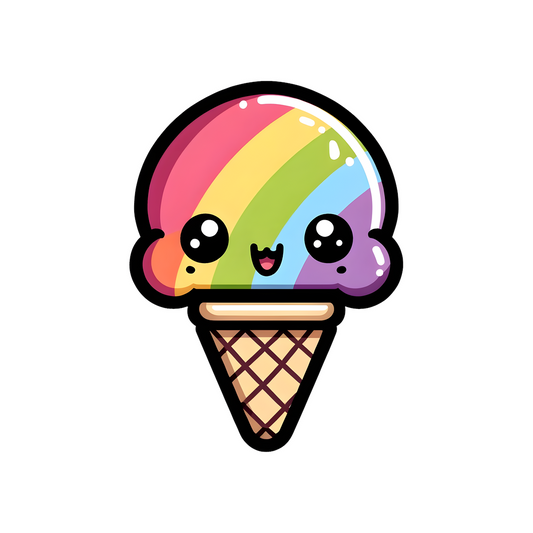 cute rainbow ice pop sticker