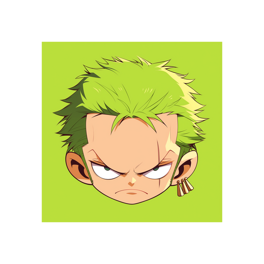cute roronoa zoro green sticker