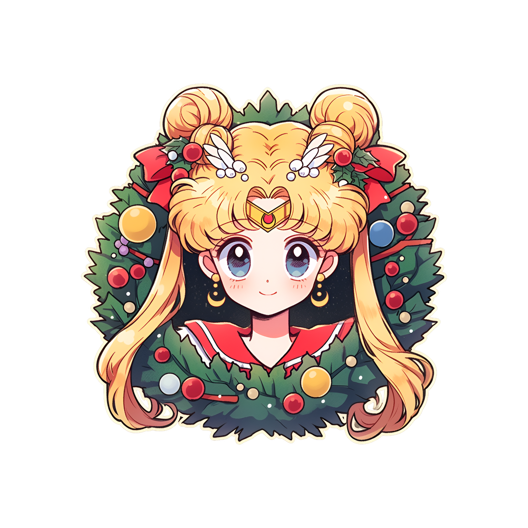 cute sailor moon christmas sticker