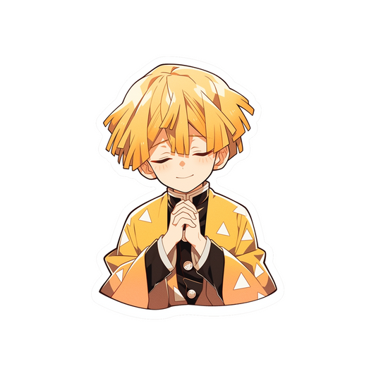 cute zenitsu pray sticker
