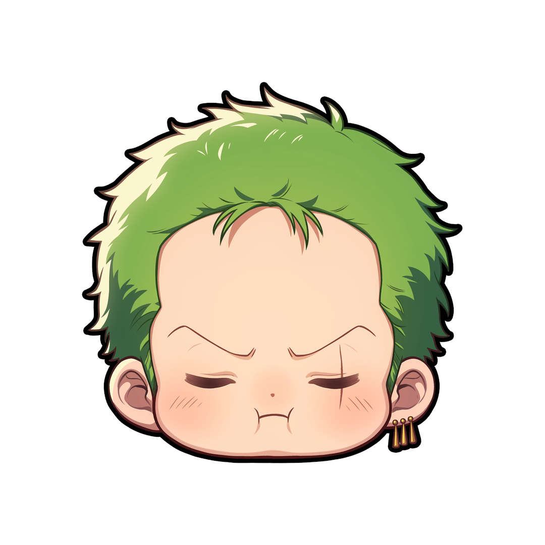 cute zoro face pirate sticker